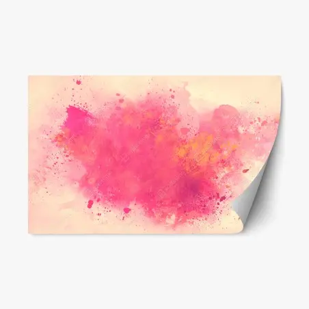 Sticker repositionnable nuage abstrait rose et corail – Wallnifity®