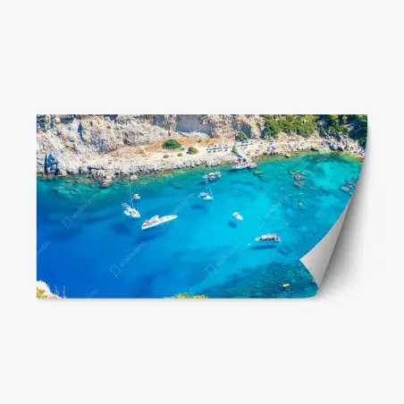 Sticker repositionnable baie d'Anthony Quinn à Rhodes – Wallnifity®