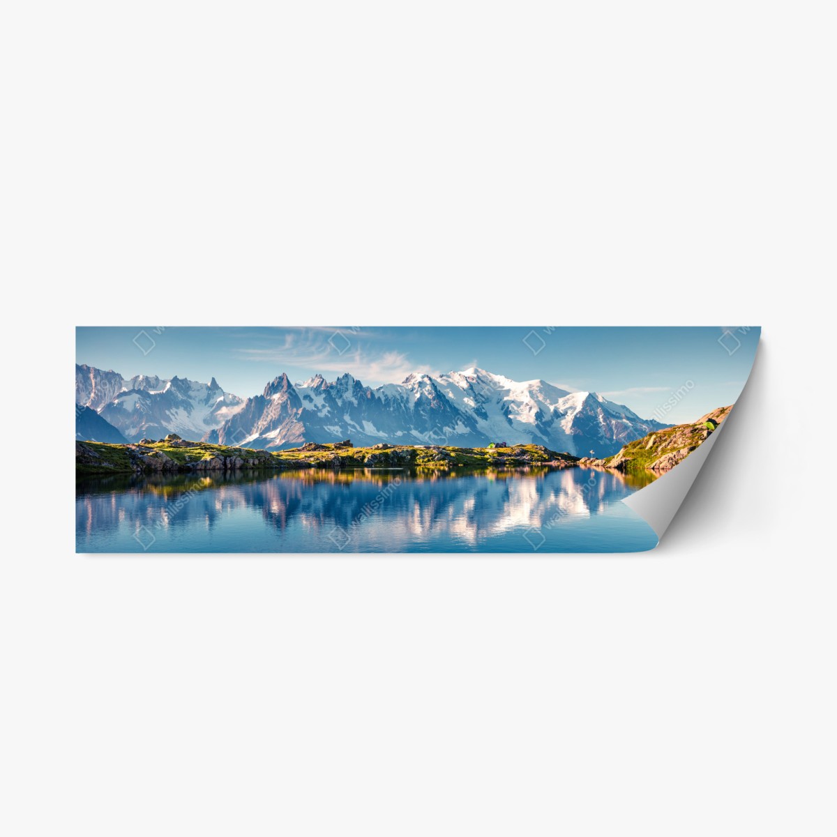 Sticker repositionnable reflets du Lac Blanc et Mont Blanc – Wallnifity®