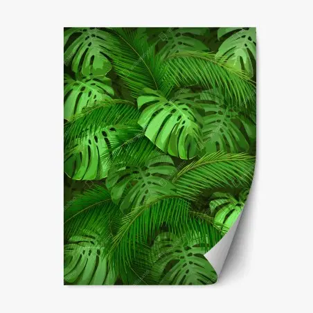 Sticker repositionnable feuillage tropical luxuriant – Wallnifity®