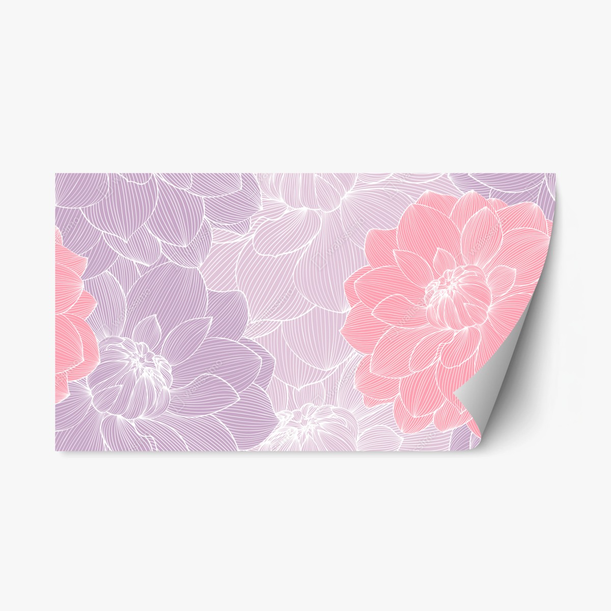 Sticker repositionnable motif floral pastel délicat – Wallnifity®