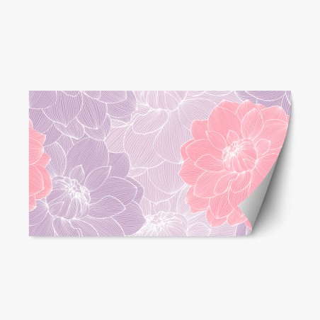 Sticker repositionnable motif floral pastel délicat – Wallnifity®