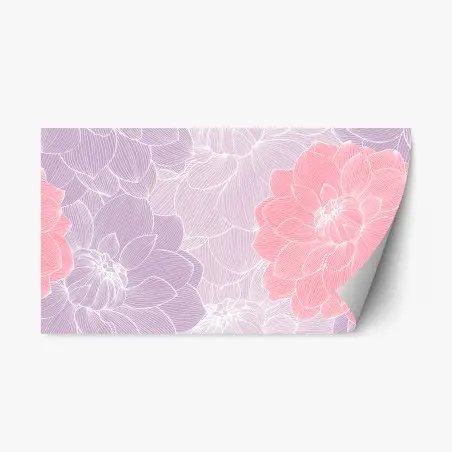 Sticker repositionnable motif floral pastel délicat – Wallnifity®