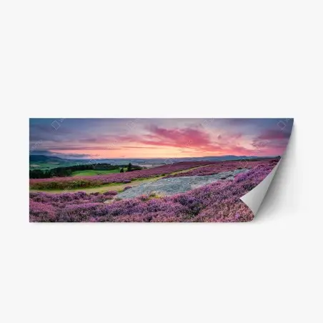 Sticker repositionnable terrasses de Rothbury au coucher de soleil – Wallnifity®