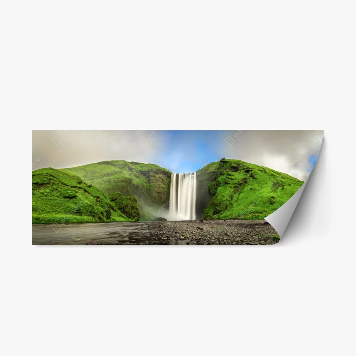Sticker repositionnable cascade majestueuse de Skogafoss – Wallnifity® Sticker repositionnable cascade majestueuse de Skogafoss – Wallnifity®