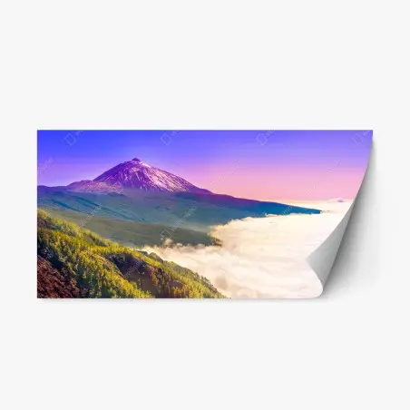 Sticker repositionnable aube colorée sur le Teide, Tenerife – Wallnifity®