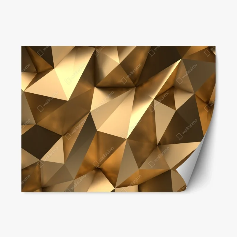 Sticker repositionnable motif géométrique doré en relief – Wallnifity®