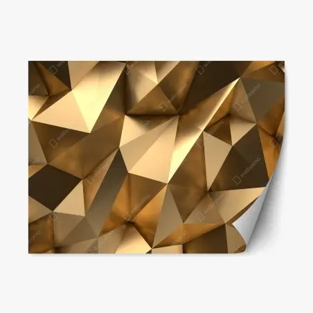 Sticker repositionnable motif géométrique doré en relief – Wallnifity®