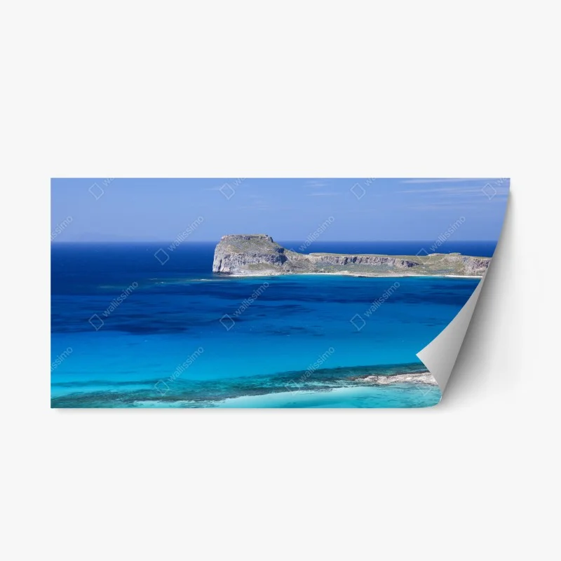 Sticker repositionnable lagon turquoise et falaise majestueuse – Wallnifity® Sticker repositionnable lagon turquoise et falaise majestueuse – Wallnifity®