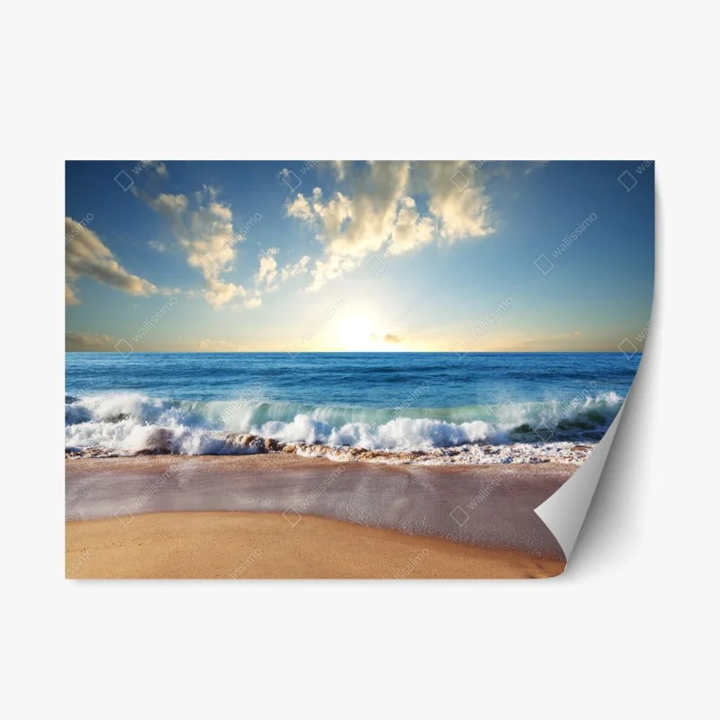 Sticker repositionnable coucher de soleil sur la côte d'Olympic Park – Wallnifity®