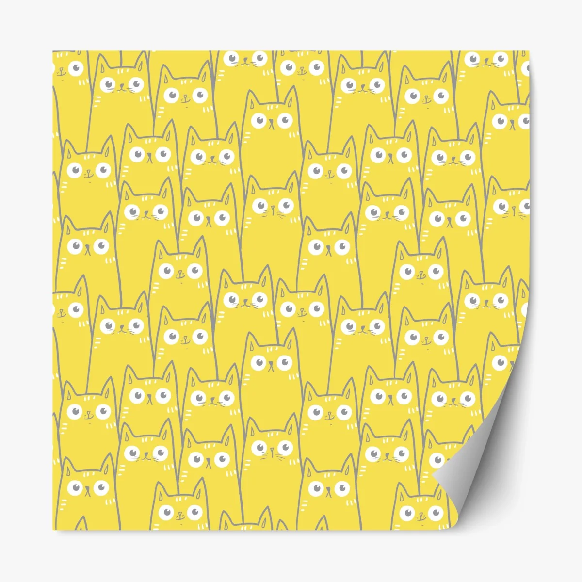 Sticker repositionnable motif chats jaunes mignons et graphiques – Wallnifity® Sticker repositionnable motif chats jaunes mignons et graphiques – Wallnifity®