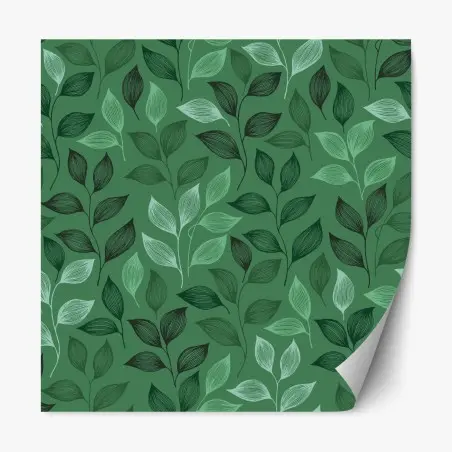 Sticker repositionnable motif botanique feuilles stylisées – Wallnifity®