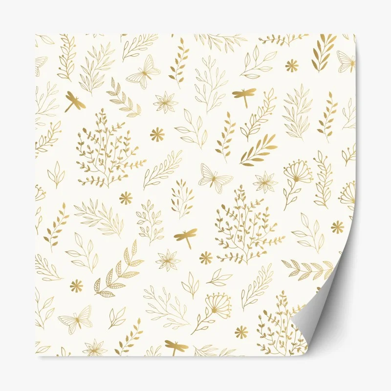 Sticker repositionnable motif botanique doré minimaliste – Wallnifity® Sticker repositionnable motif botanique doré minimaliste – Wallnifity®