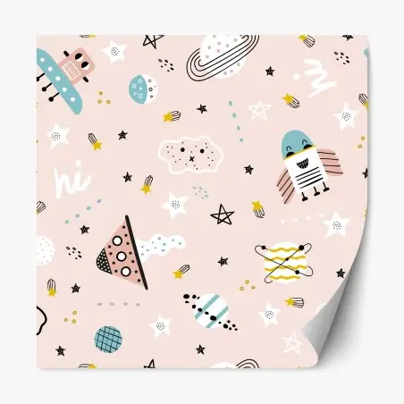 Sticker repositionnable aventure spatiale pour chambre d'enfant – Wallnifity®