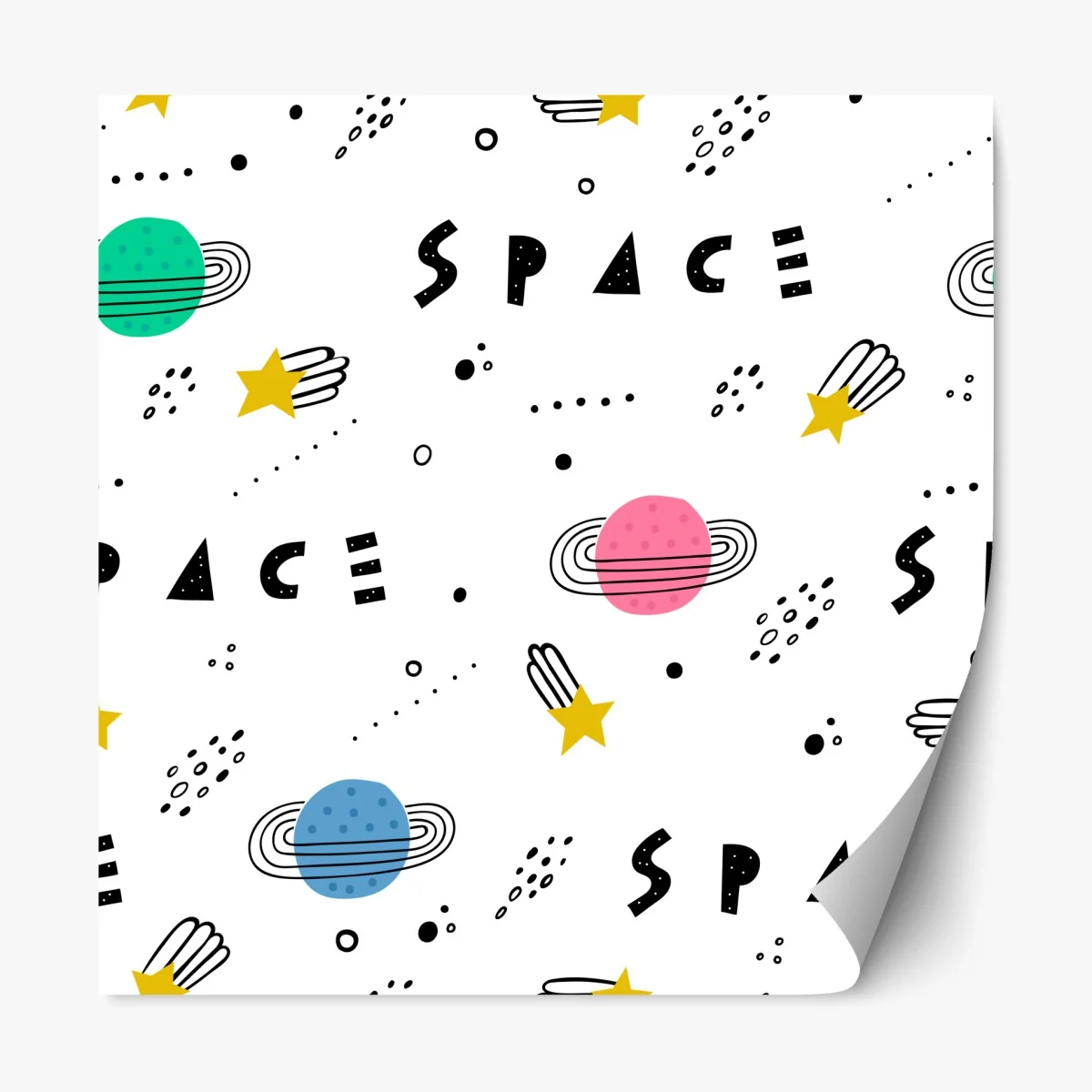 Sticker repositionnable motif espace coloré pour chambre d'enfant – Wallnifity® Sticker repositionnable motif espace coloré pour chambre d'enfant – Wallnifity®
