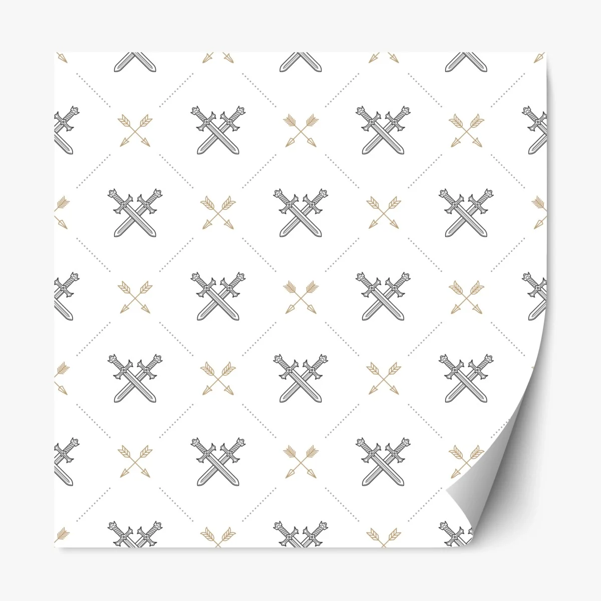 Sticker repositionnable motif épées et flèches minimaliste – Wallnifity® Sticker repositionnable motif épées et flèches minimaliste – Wallnifity®