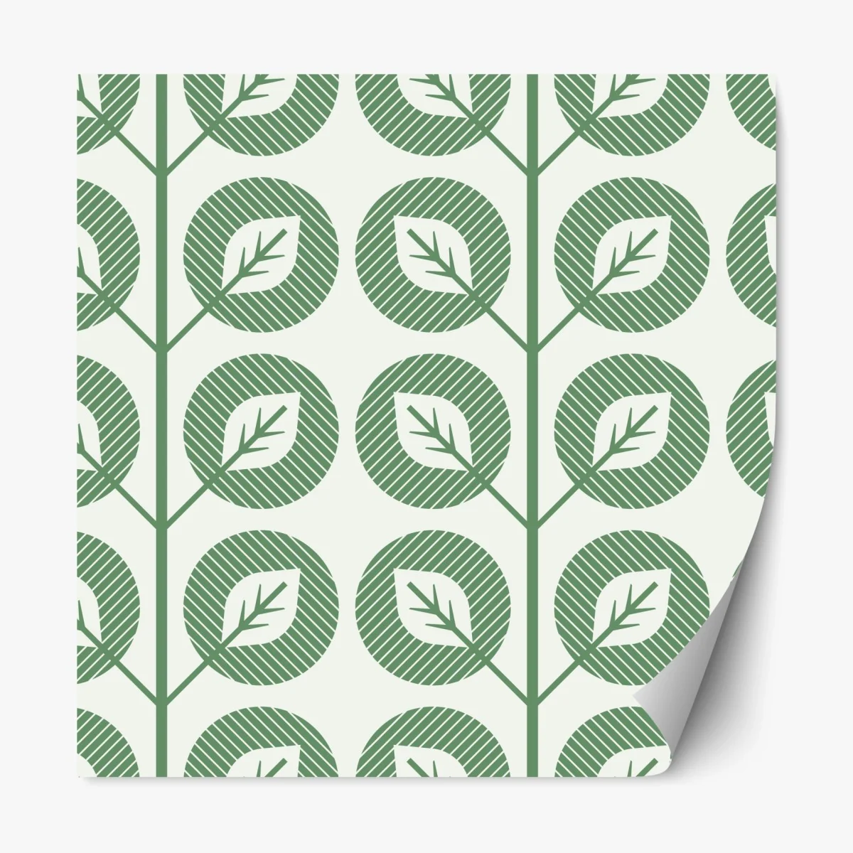 Sticker repositionnable motif de feuilles géométriques vertes – Wallnifity® Sticker repositionnable motif de feuilles géométriques vertes – Wallnifity®