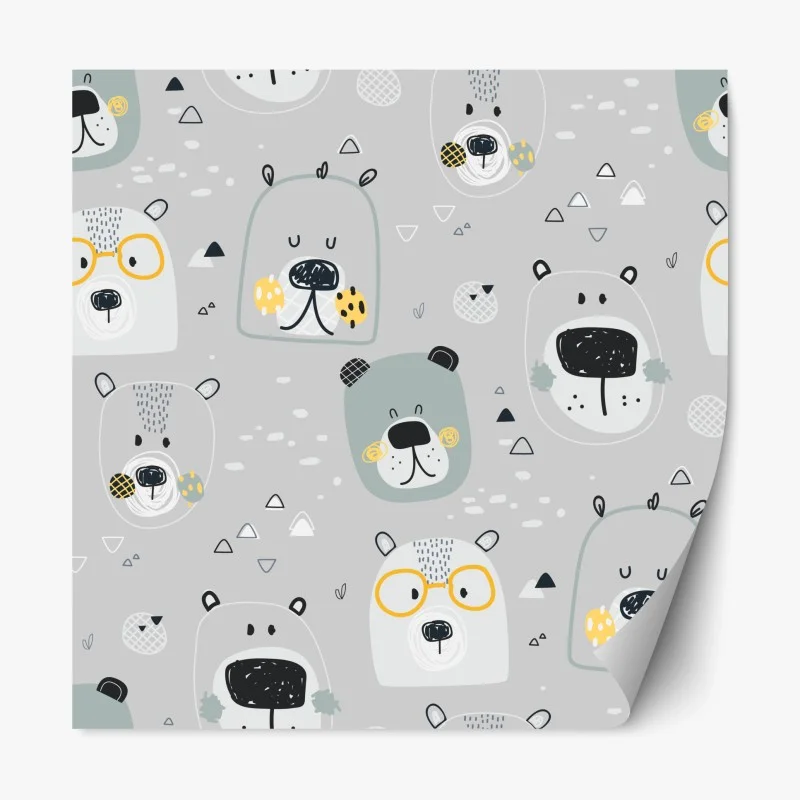 Sticker repositionnable motif oursons doux et graphiques – Wallnifity® Sticker repositionnable motif oursons doux et graphiques – Wallnifity®