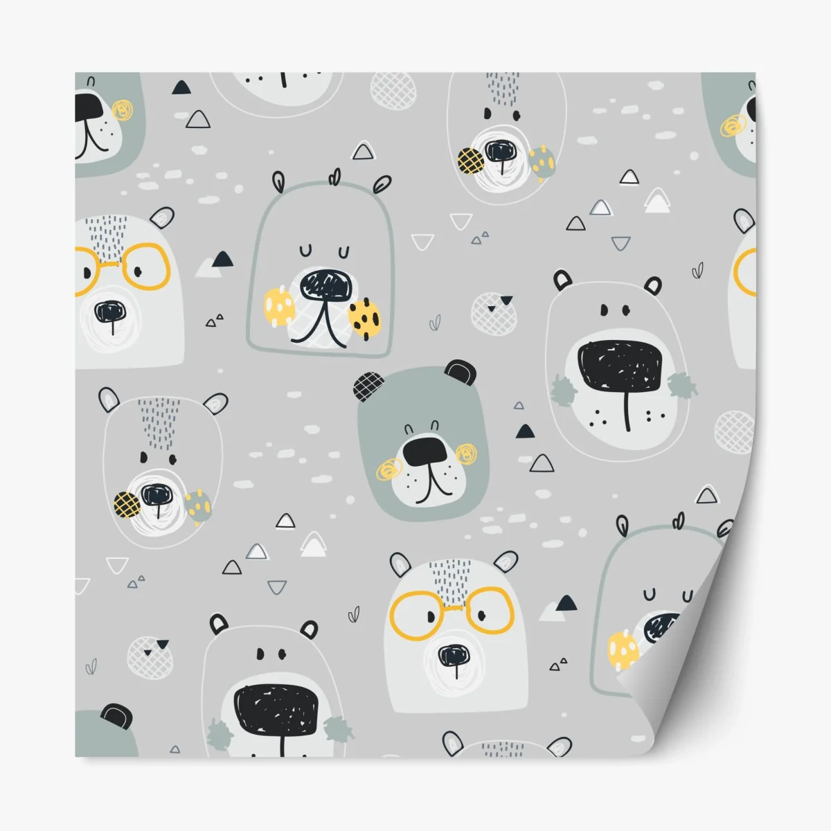 Sticker repositionnable motif oursons doux et graphiques – Wallnifity® Sticker repositionnable motif oursons doux et graphiques – Wallnifity®