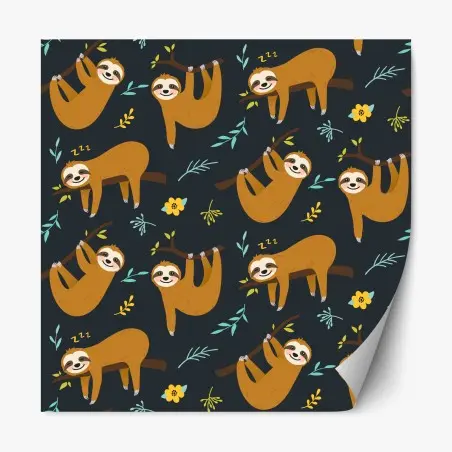 Sticker repositionnable douce nuit des paresseux – Wallnifity®