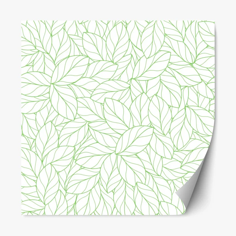 Sticker repositionnable motif feuilles vertes pour intérieur contemporain – Wallnifity®