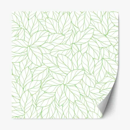 Sticker repositionnable motif feuilles vertes pour intérieur contemporain – Wallnifity®