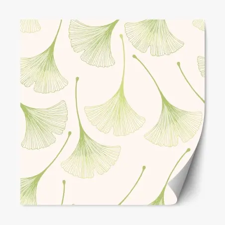 Sticker repositionnable motif délicat de feuilles de ginkgo – Wallnifity®