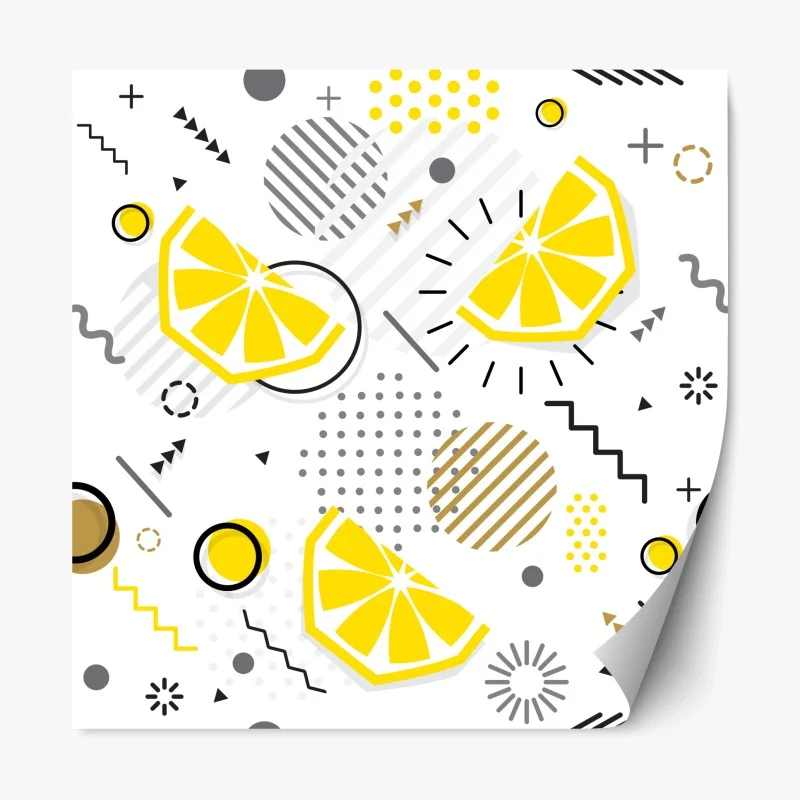 Sticker repositionnable éclats d'agrumes graphiques – Wallnifity®