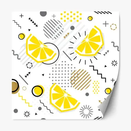 Sticker repositionnable éclats d'agrumes graphiques – Wallnifity®