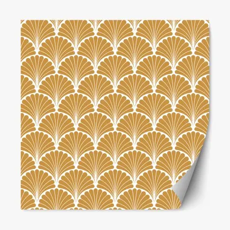 Sticker repositionnable motif coquillage art déco doré – Wallnifity®