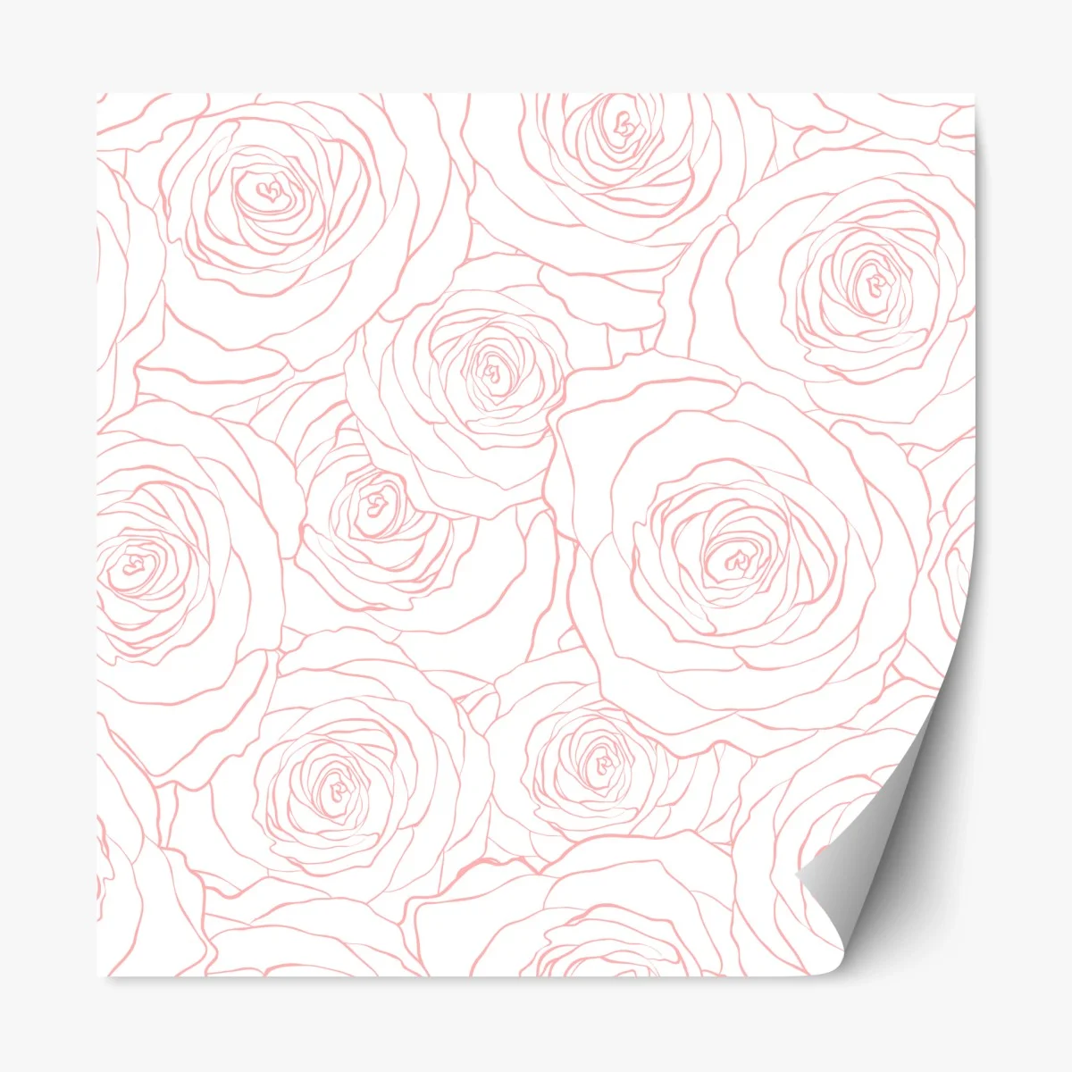 Sticker repositionnable motif floral minimaliste de roses délicates – Wallnifity® Sticker repositionnable motif floral minimaliste de roses délicates – Wallnifity®