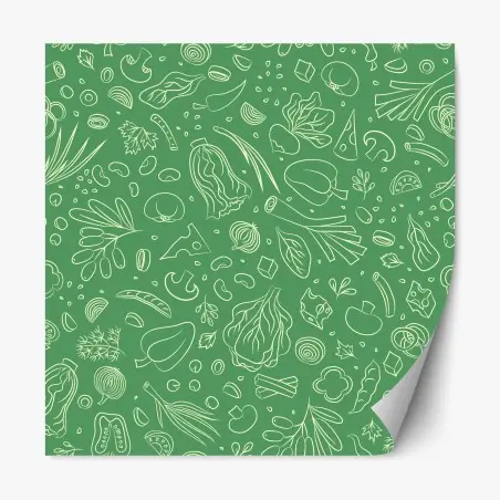 Sticker repositionnable motif légumes frais pour décoration de cuisine – Wallnifity®