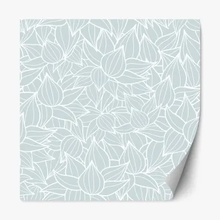 Sticker repositionnable motif floral délicat bleu pastel – Wallnifity®