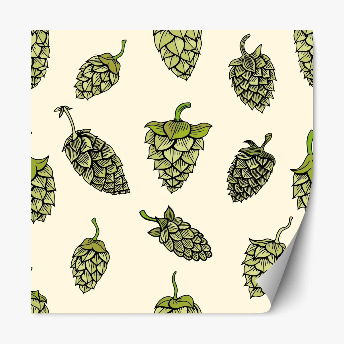 Sticker repositionnable motif de houblon graphique – Wallnifity® Sticker repositionnable motif de houblon graphique – Wallnifity®