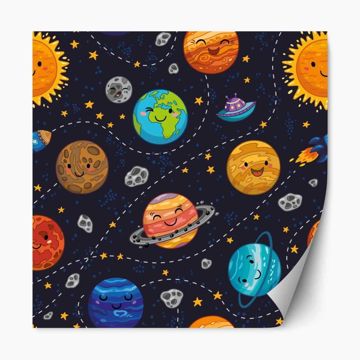 Sticker repositionnable système solaire joyeux pour chambre d'enfant – Wallnifity® Sticker repositionnable système solaire joyeux pour chambre d'enfant – Wallnifity®