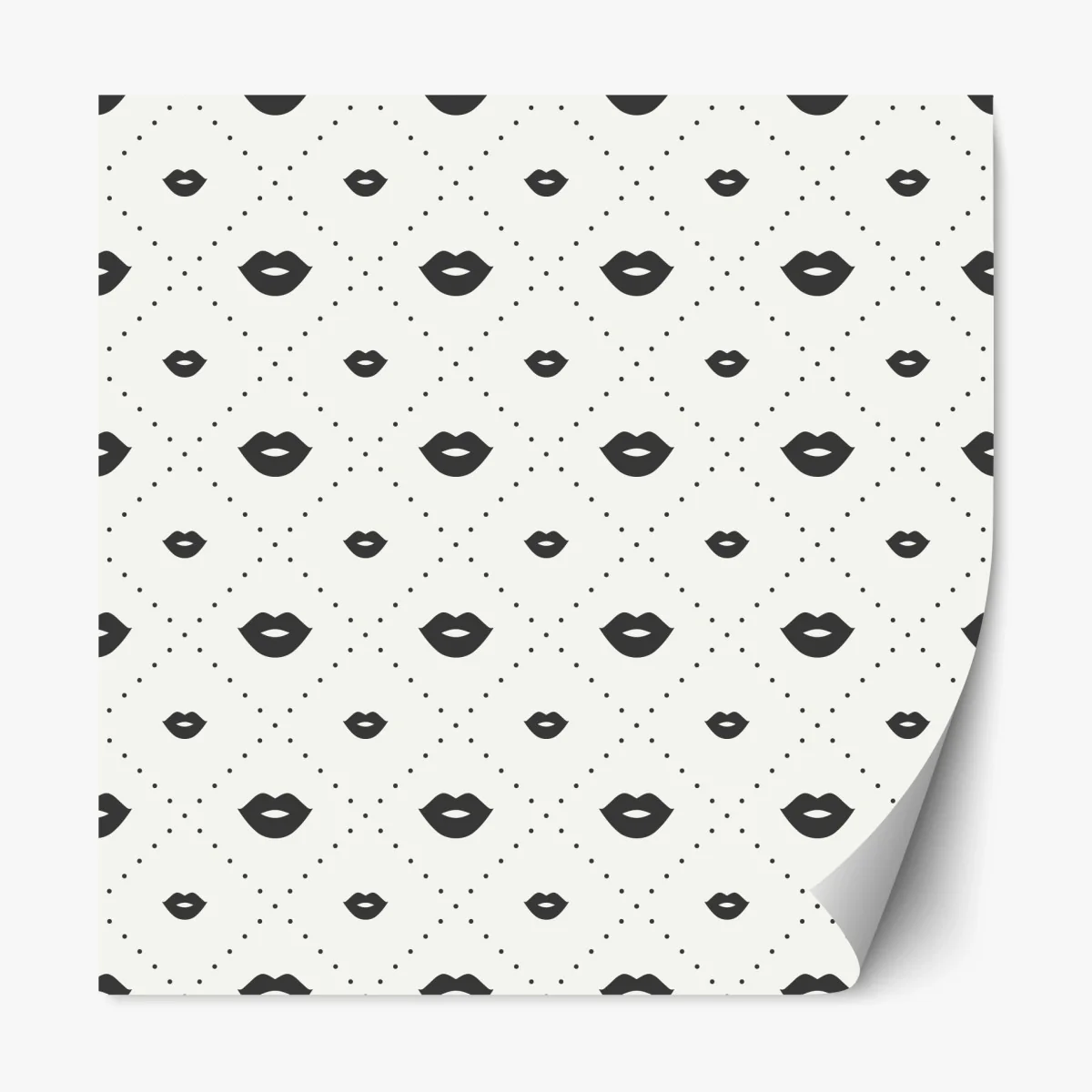Sticker repositionnable motif lèvres minimalistes en noir et blanc – Wallnifity® Sticker repositionnable motif lèvres minimalistes en noir et blanc – Wallnifity®