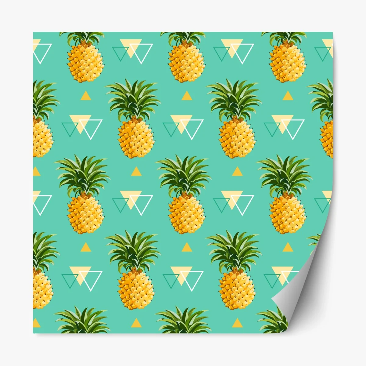 Sticker repositionnable motif ananas tropical géométrique – Wallnifity® Sticker repositionnable motif ananas tropical géométrique – Wallnifity®