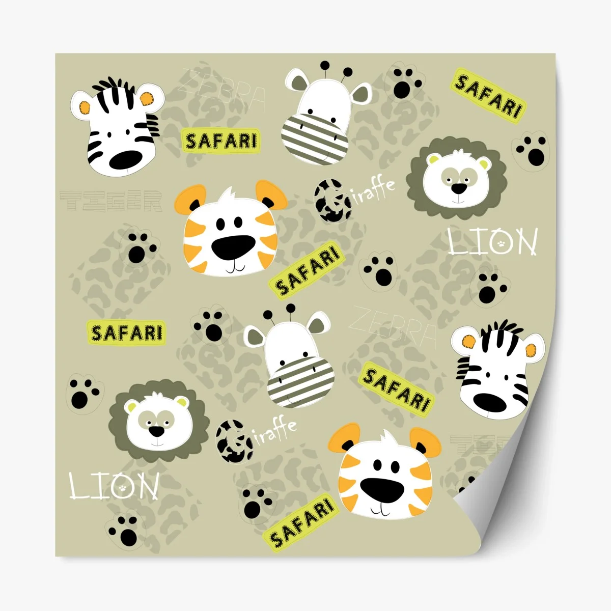 Sticker repositionnable motif safari mignon pour chambre d'enfant – Wallnifity® Sticker repositionnable motif safari mignon pour chambre d'enfant – Wallnifity®