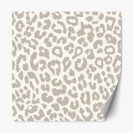 Sticker repositionnable motif léopard beige élégant pour intérieur – Wallnifity®
