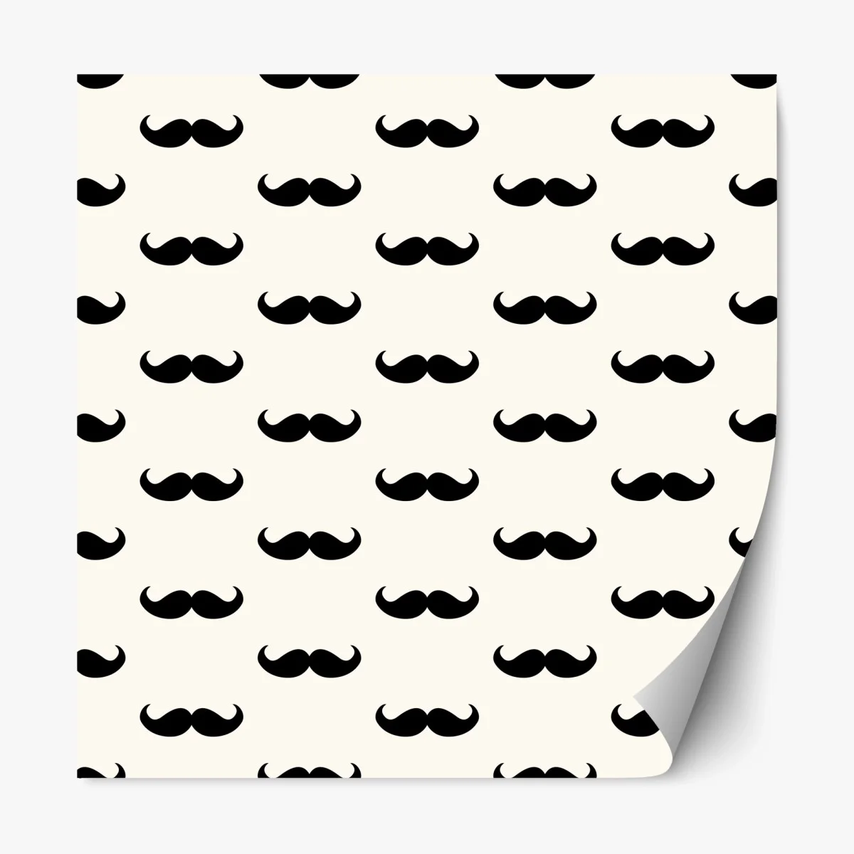 Sticker repositionnable motif moustaches rétro noir et blanc – Wallnifity® Sticker repositionnable motif moustaches rétro noir et blanc – Wallnifity®
