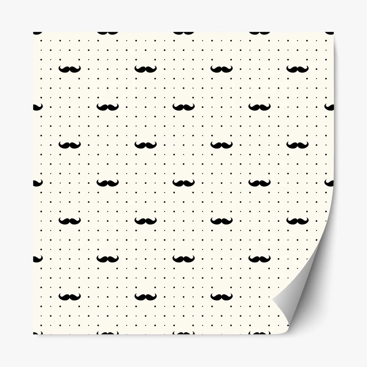 Sticker repositionnable motif moustaches rétro noir et blanc – Wallnifity® Sticker repositionnable motif moustaches rétro noir et blanc – Wallnifity®