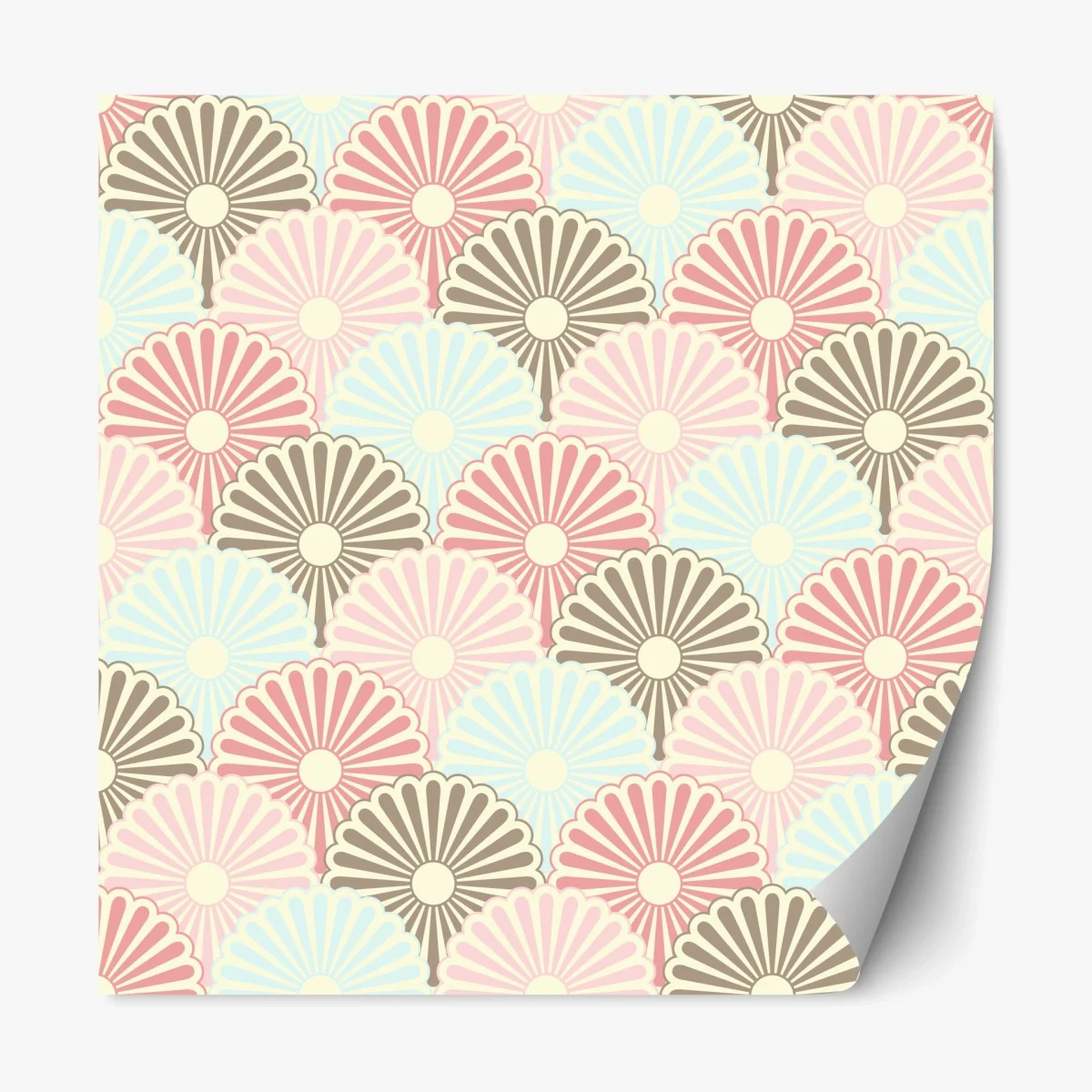 Sticker repositionnable motif floral rétro aux pastels délicats – Wallnifity® Sticker repositionnable motif floral rétro aux pastels délicats – Wallnifity®