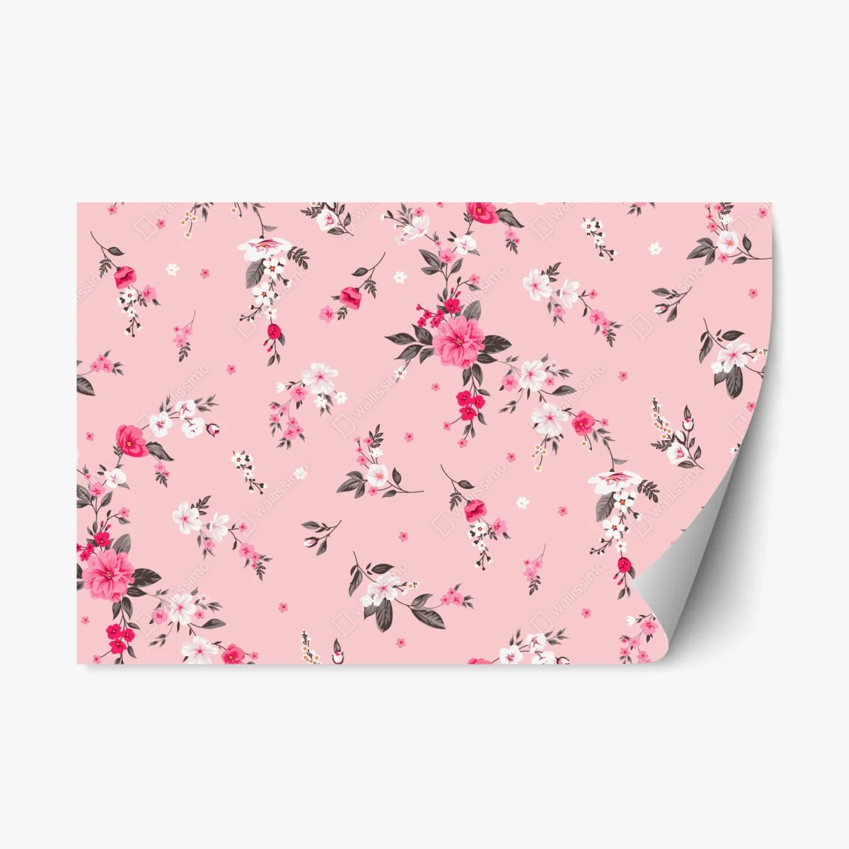Sticker repositionnable douceur florale rose et blanche – Wallnifity® Sticker repositionnable douceur florale rose et blanche – Wallnifity®