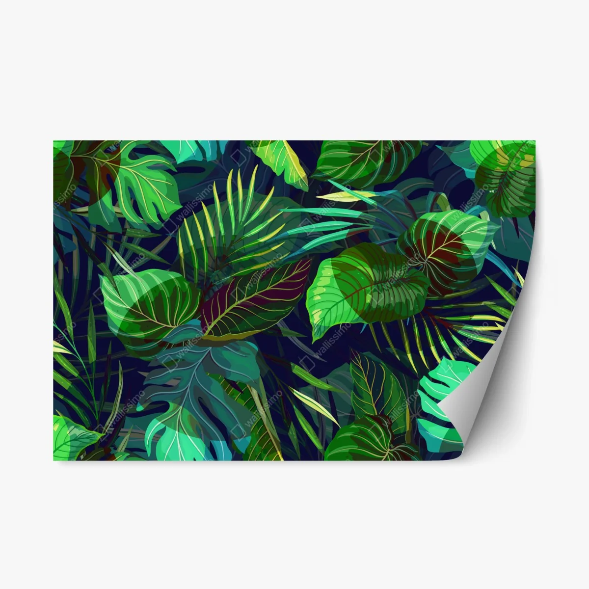 Sticker repositionnable jungle de feuilles tropicales luxuriante – Wallnifity® Sticker repositionnable jungle de feuilles tropicales luxuriante – Wallnifity®