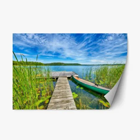 Sticker repositionnable escapade au bord du lac en Masurie – Wallnifity®