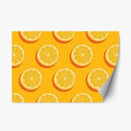 Sticker repositionnable motif d'oranges ensoleillées – Wallnifity®