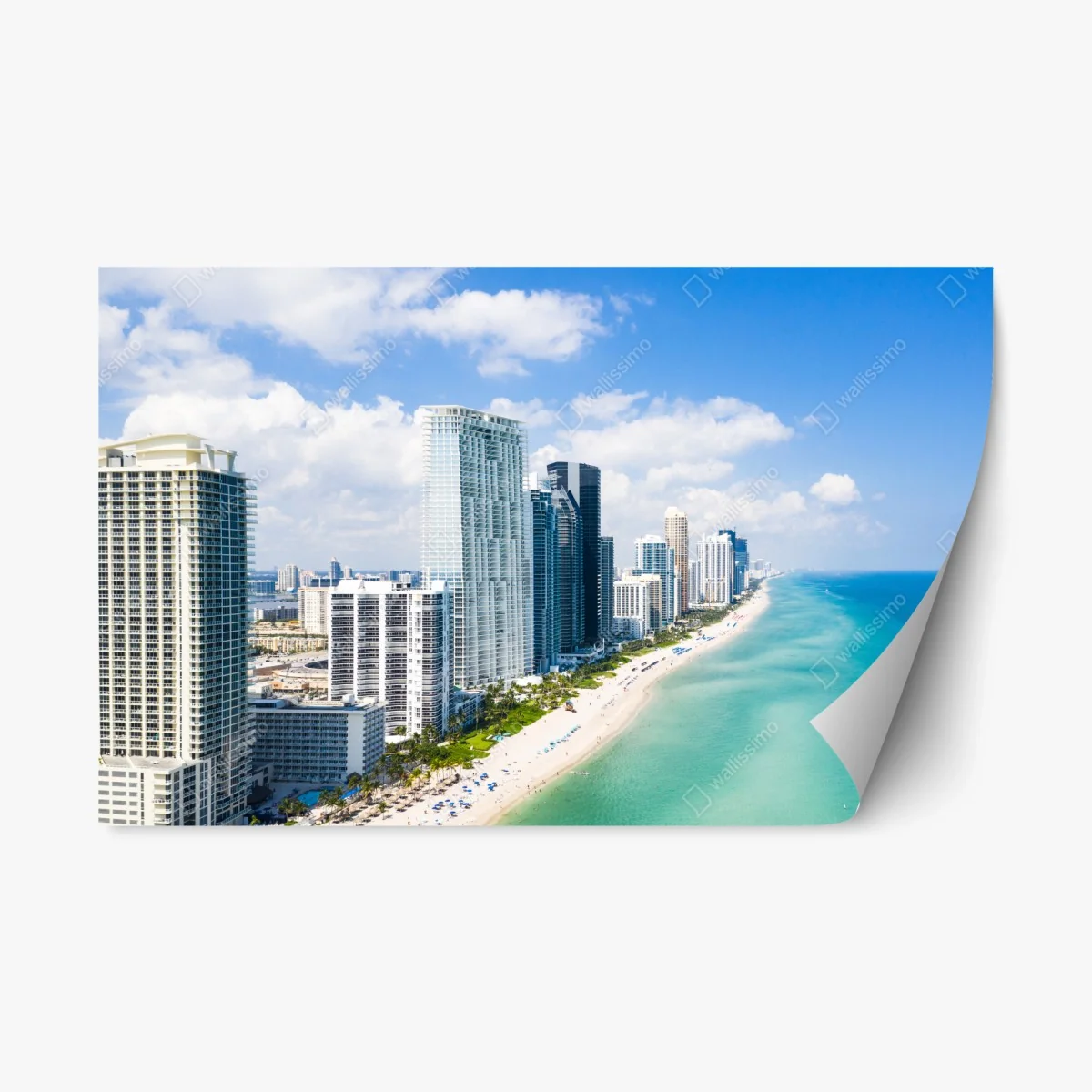 Sticker repositionnable vue panoramique de la côte urbaine ensoleillée – Wallnifity® Sticker repositionnable vue panoramique de la côte urbaine ensoleillée – Wallnifity®