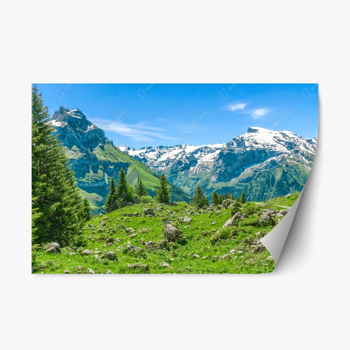 Sticker repositionnable panorama alpin d'Engelberg – Wallnifity® Sticker repositionnable panorama alpin d'Engelberg – Wallnifity®