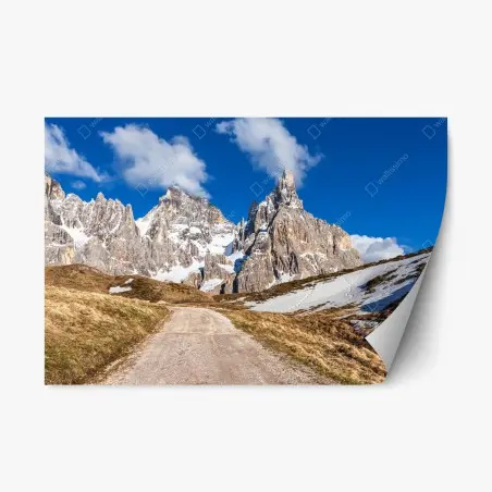 Sticker repositionnable sentier vers les sommets rocheux – Wallnifity®