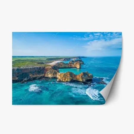 Sticker repositionnable panorama côtier de la Great Ocean Road près de Warrnambool – Wallnifity®